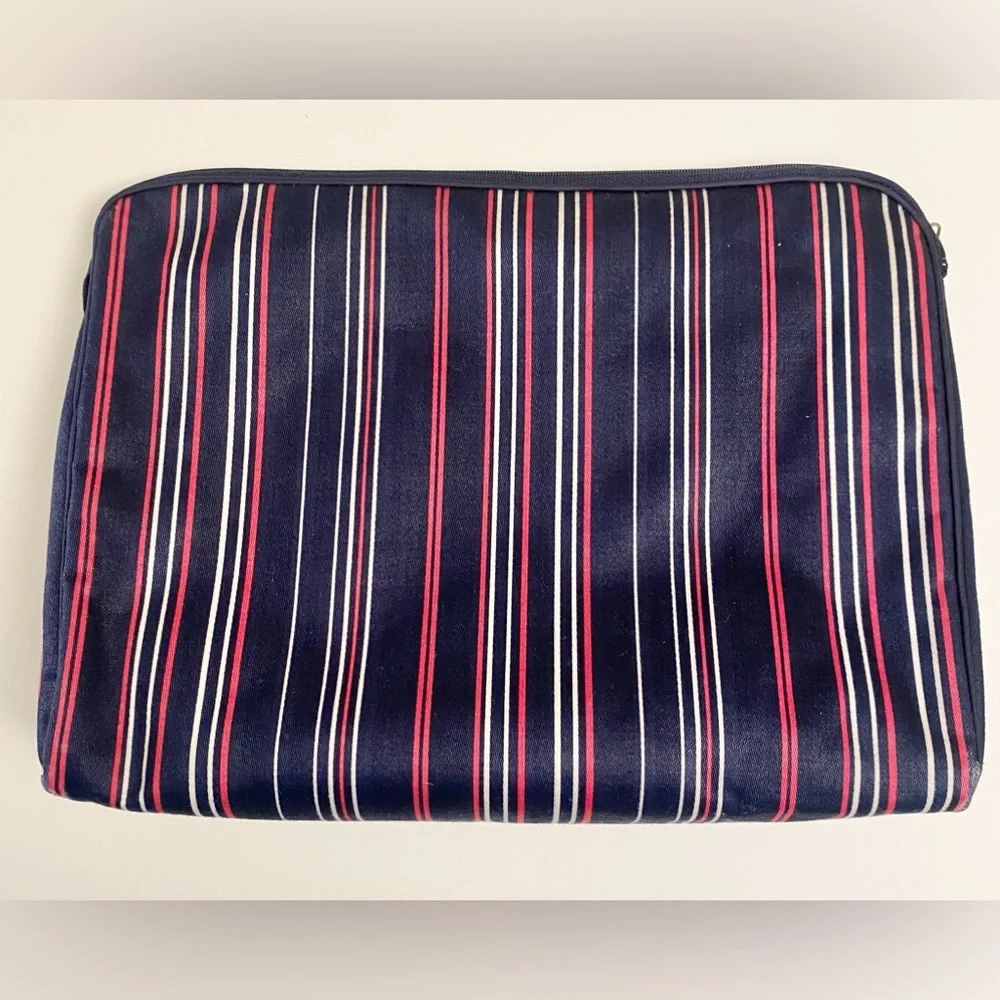 👝 Vintage Christian Dior Cosmetic/Toiletries Striped Travel Bag.